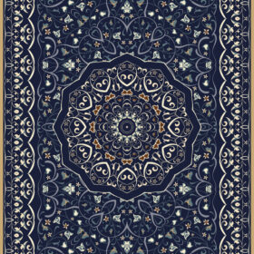 The Midnight Palace Medallion Printed-Rug