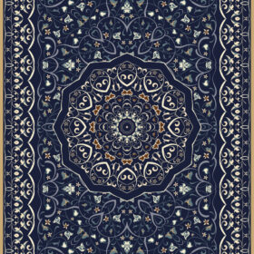 The Midnight Palace Medallion Printed-Rug