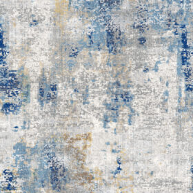The Azure Gold Abstract Rug – printed rug