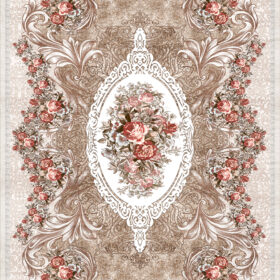The Victorian Scroll Sepia Rug