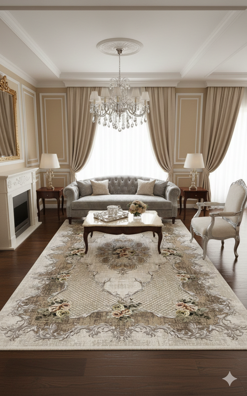 Gemini_Generated_Image_tcr6gwtcr6gwtcr6 The Royal Beige Trellis Rug - Image 2