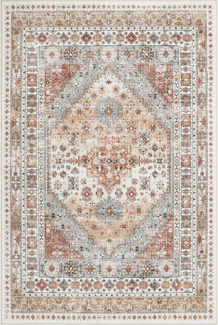 The Luxor Distressed Medallion Premium Printed-Rug