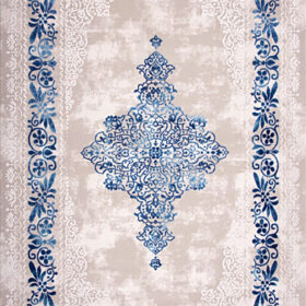 The Sapphire Scroll Medallion Rug