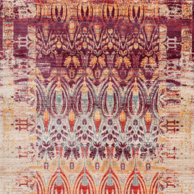 The Crimson Ikat Tapestry Rug