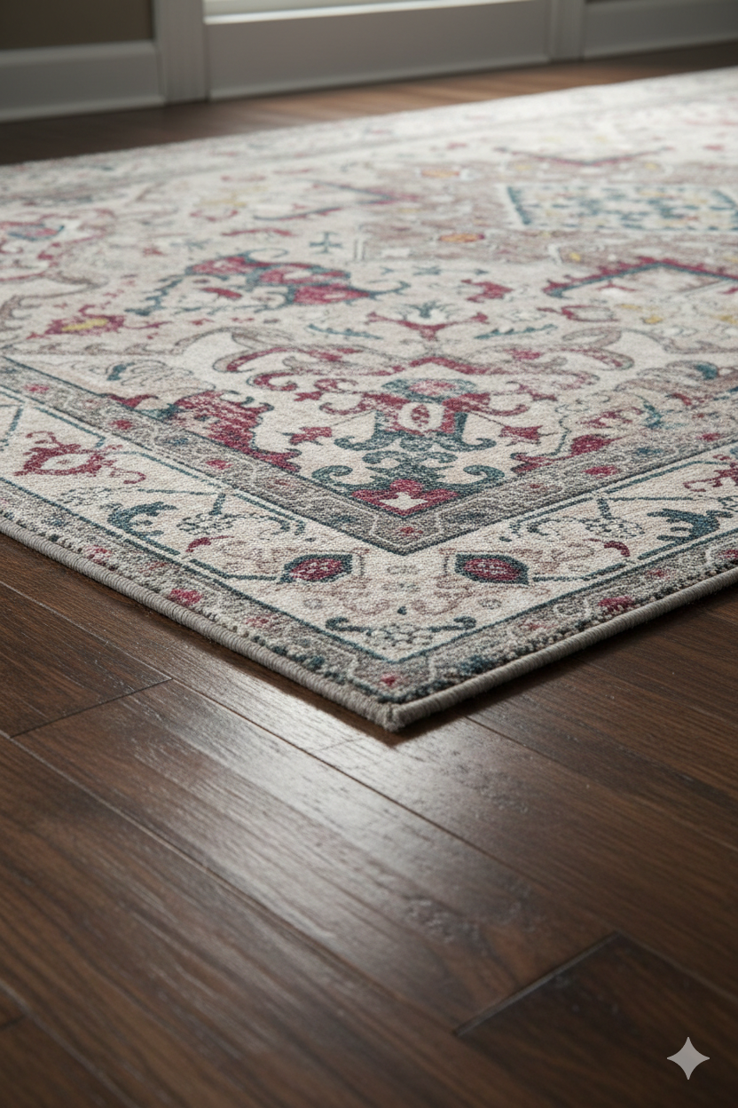 Gemini_Generated_Image_1gw9931gw9931gw9 The Blush Mosaic Distressed chenille Rug - Image 3