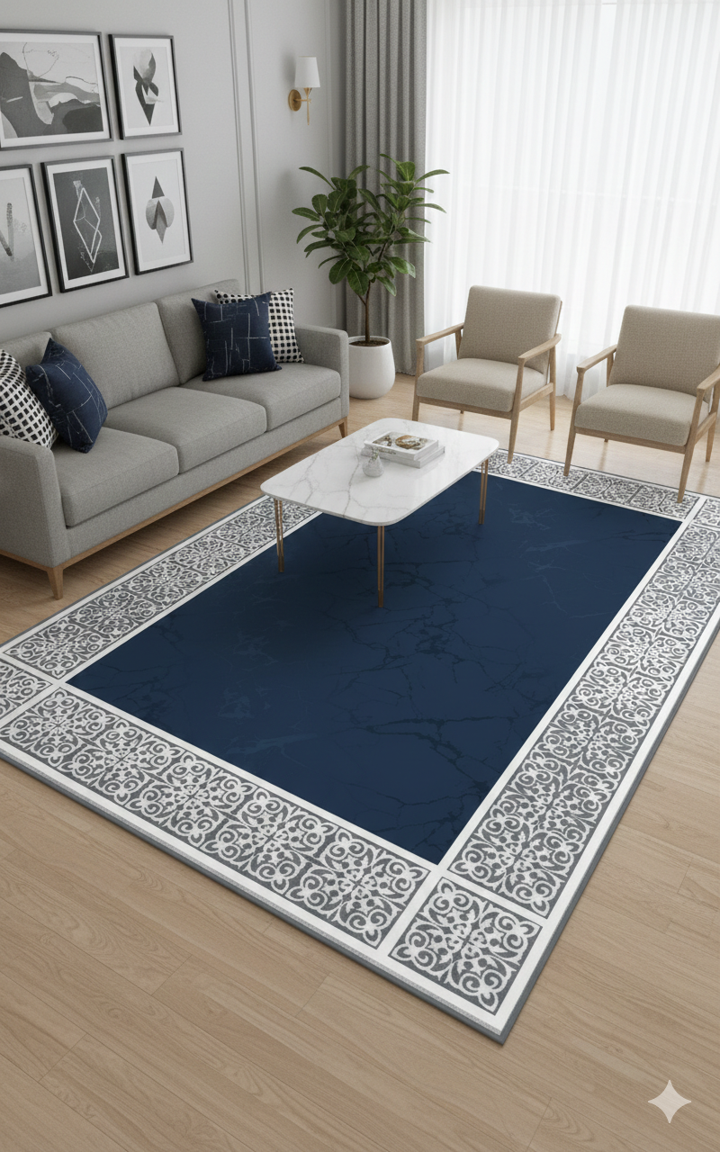 Gemini_Generated_Image_6b8t56b8t56b8t56 The Midnight Geometric Border Rug - Image 2