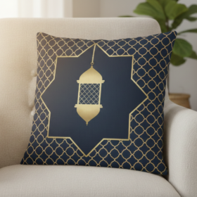 The Midnight Gold Lantern cushions X2